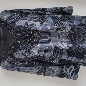 Chicos bead embellished top size 3